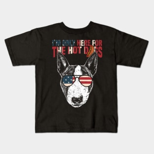 Bull Terrier Shirt Funny 4th of July Kids T-Shirt